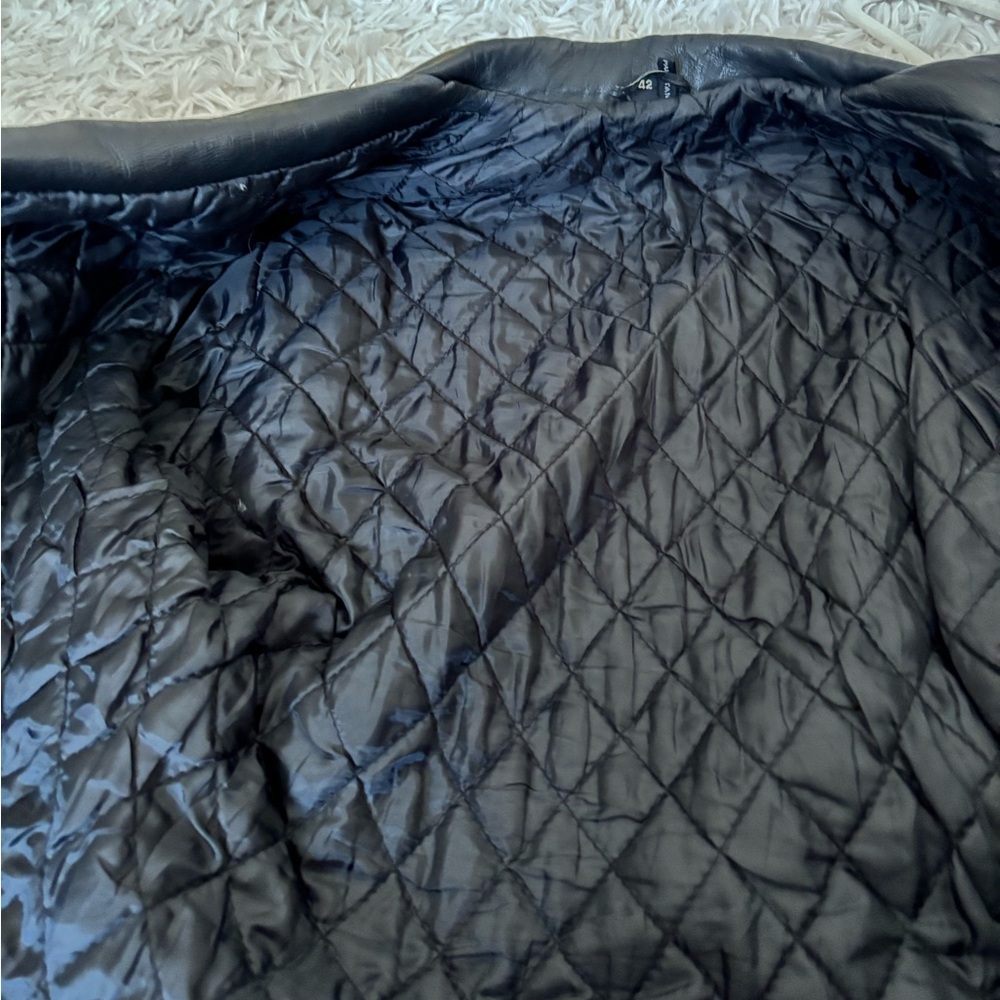 Authentic Black Leather Biker Jacket Unisex - Picture 7 of 7